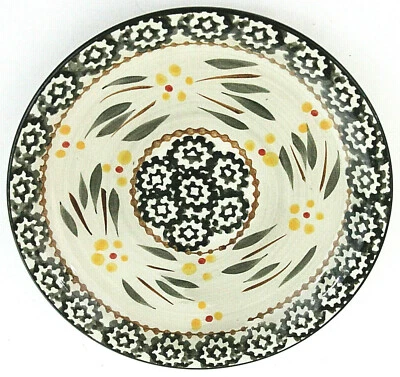 Temp-Tations by Tara Ceramic Plate Salad Dessert Old World Black 6.5" Floral - Image 1 of 4
