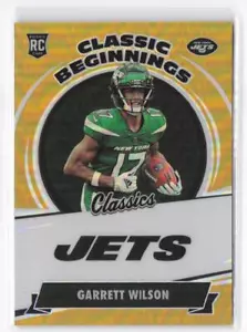 2022 Panini Classics Garrett Wilson RC #CB-10 Classic Beginnings Gold Prizm #/99 - Foto 1 di 2