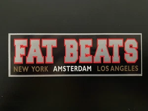 Vintage FAT BEATS NYC Hip Hop Vinyl Shop Sticker Decal Rare - Picture 1 of 2