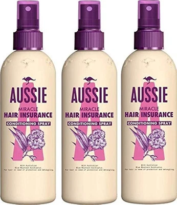 Aussie Miracle Hair Insurance Leave-In Conditioner 250ml (Pack of 3 Bottles) - Image 1 of 4