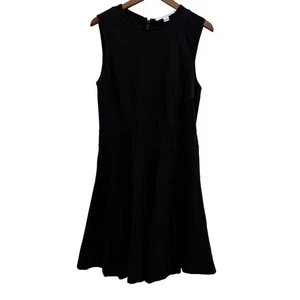 Diane von Furstenberg Damen 14 schwarz Stretch Fit & Flare ärmelloses Kleid - Bild 1 von 9