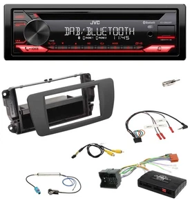 JVC CD DAB USB Bluetooth Lenkrad Autoradio für Seat Ibiza 2008-2015 tuam grey - Bild 1 von 10