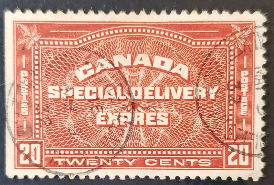 Stamps Canada Used:  E4 20c henna brown Special Delivery single  VF Used - Image 1 of 1