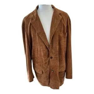 Orvis Mens 50 Brown Suede Leather Bandera Field Blazer Two Button Sport Coat - Picture 1 of 10
