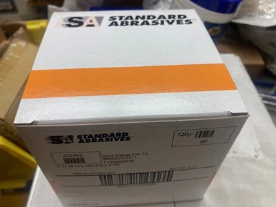 Box of 50 Standard Abrasives 522452, 36 Grit, 2" TS Quick Chng Sanding Discs, AO - Image 1 of 4