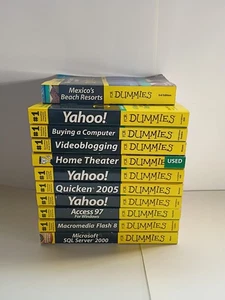 For Dummies series Book Lot of 11 Yahoo Microsoft Computer Vintage New Condition - Imagen 1 de 18