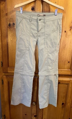 Prana Mujer’s 6 Pantalones De Colección Rectos Convertibles Senderismo Camping Exterior Salón Foto 1 de 4