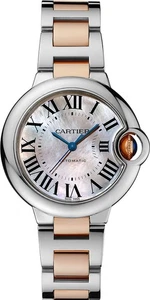 Cartier Ballon Bleu 33mm W6920098 18K Rose Gold/Stainless Steel Women's Watch - Picture 1 of 1