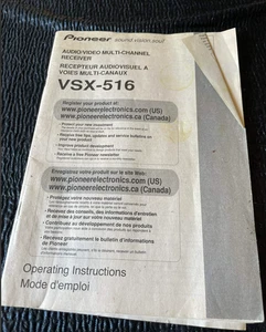 Receptor multicanal de audio/vídeo Panasonic VSX-516 SOLO instrucciones manuales - Imagen 1 de 3
