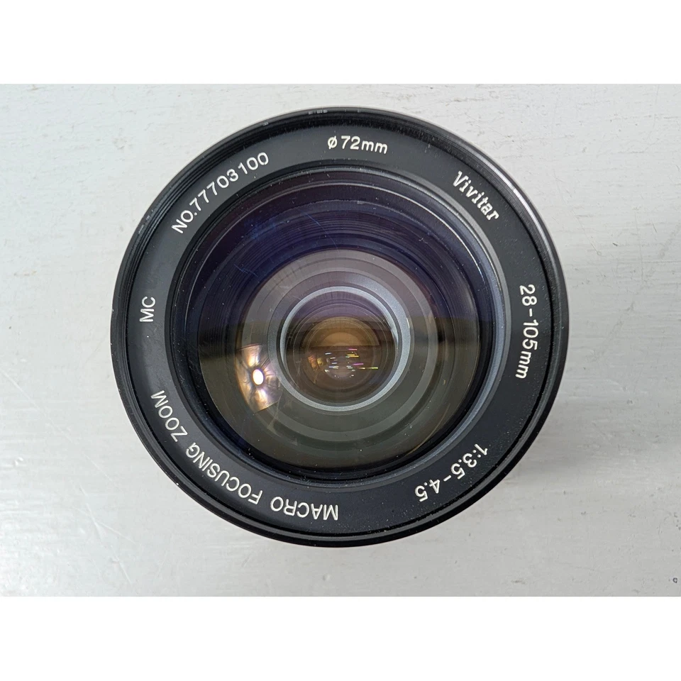 Vivitar 28-105mm f/3.5-4.5 Macro Focusing Zoom Lens 72mm Camera Photography - Image 1 of 4