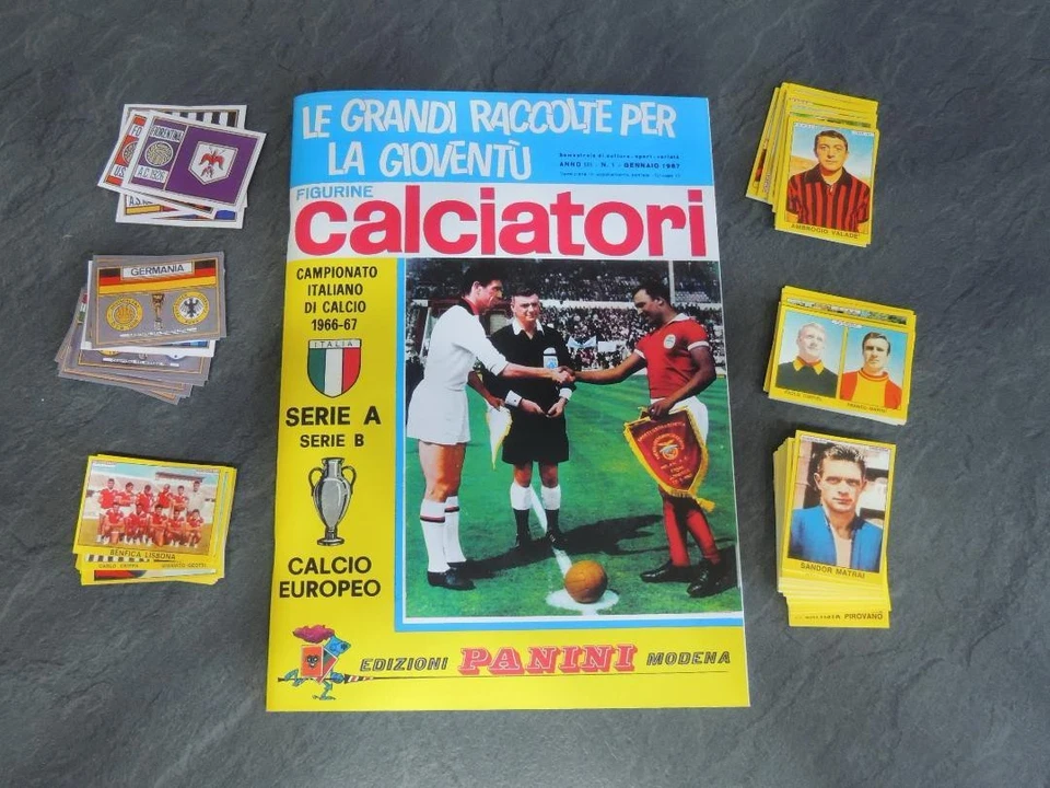 ALBUM CALCIATORI 1966/67 VUOTO + SET COMPLETO FIGURINE. COPY   - Immagine 1 di 4