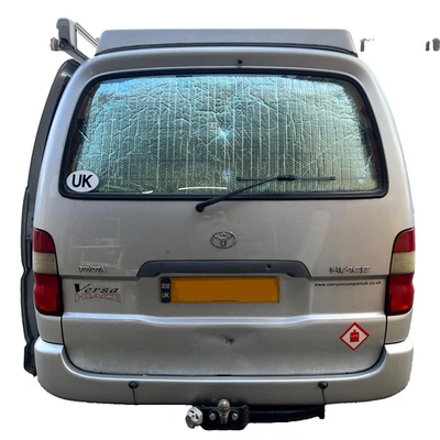 Cubierta térmica interna para ventana Toyota Hiace 1995-2012 puerta trasera negra Foto 1 de 2