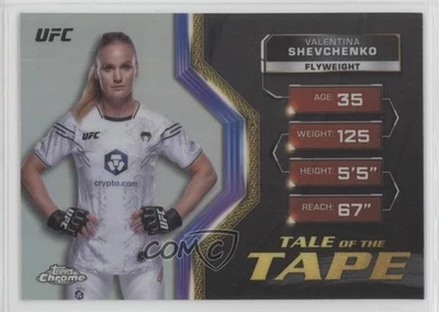 2024 Topps Chrome UFC Tale of the Tape Refractor Valentina Shevchenko #TFT-29 - Image 1 of 2