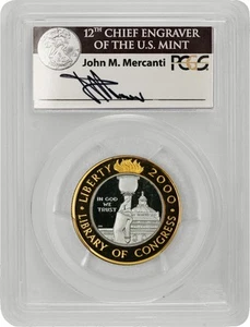 2000 W $10 Proof Library Of Congress Commemorative Bimetallic Coin PCGS PR69 DCA - Picture 1 of 4