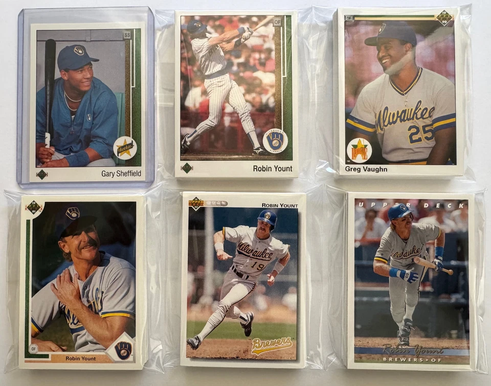 Milwaukee Brewers 1989-93 Upper Deck Team Set Lote (5 juegos con Sheffield RC, más) Foto 1 de 3