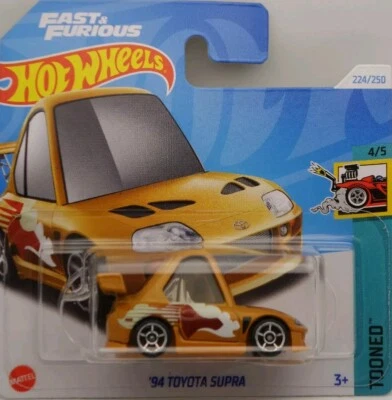 Hot Wheels '94 Toyota Supra Tooned 4/5 2024 224/250 HTF27-N521 Fast & Furious - Imagen 1 de 4