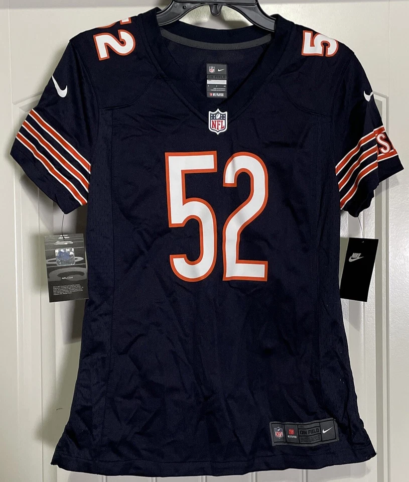 Nike Women's Chicago Bears Khalil Mack #52 Navy Game Jersey 100 Authentic size S