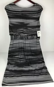 Adrianna Papell Jrsy Blk Dress / Size 12 / Gray / New w/ Tags / Nordstrom's - Picture 1 of 9