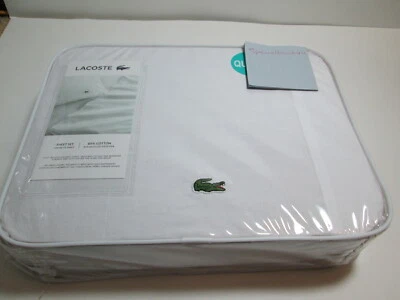 NUEVA Sábana Queen Blanca Lacoste Advantage Fácil Cuidado Nueva en Paquete Foto 1 de 2