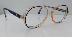 Vintage Pierre Cardin Blue Translucent Oval Sunglasses Hong Kong FRAMES ONLY - Picture 1 of 8