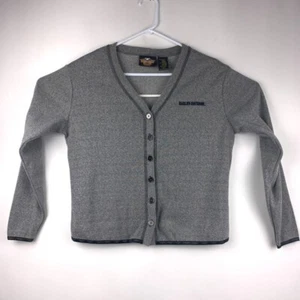 Harley-Davidson Damen Strickjacke Pullover Grau Langarm V-Ausschnitt M - Bild 1 von 5
