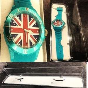ve day union jack sports watch blue + display case for men women children NEW - Picture 1 of 2