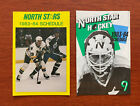 NHL Lot 2 Dif 1983-84 MINNESOTA NORTH STARS Hockey Schedules Michelob Thunderbrd