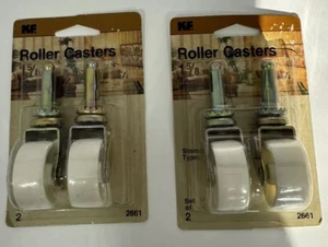 Vintage Set Of Four Casters New In The Packages - Picture 1 of 2