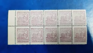 Germany Stamps SBZ Soviet Zone 10x 40 Pfennig 1946 Block Mi. Nr. 40 (17601) - Picture 1 of 3