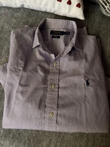 Herren Polo Ralph Lauren Slim Fit Knopfleiste Langarm Größe 36/37 Schrittlänge 17 - Bild 1 von 4