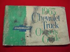 1963 CHEVROLET TRUCK  OWNER'S MANUAL - ORIGINAL 100 PGS.