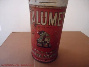 VINTAGE 1# CALUMET DOUBLE-ACTING BAKING POWDER TIN - Picture 1 of 5
