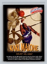 1997-98 Fleer Million Dollar Moments #17 Karl Malone Utah Jazz Basketball Card