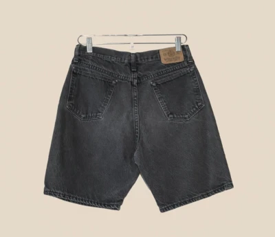 Pantalones Cortos de Jean Largos Wrangler Vintage Negros Lavados Talla 32 Verano Denim Jeans Relajados Foto 1 de 4