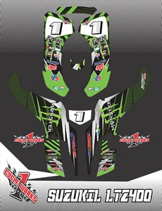 Kawasaki kfx 400 ATV QUAD  SEMI CUSTOM GRAPHICS  DECALS Beast  - Picture 1 of 1