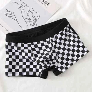RACE INTO SAVINGS! BLACK & WHITE PLAID MEN'S UNDERWEAR, BOXER SHORTS, Size XL - Picture 1 of 7