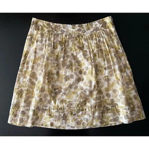 Ann Taylor LOFT Green/White Lightweight Cotton Skirt sz 2P - Picture 1 of 9