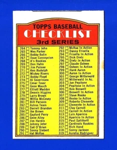 1972 OPC O-Pee-Chee BASEBALL #251 3rd SERIES CHECKLIST UNMARKED 264-394 EX (SB1) - Picture 1 of 2
