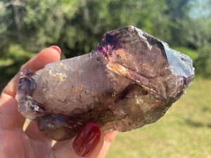 Cristal Chiredzi amatista humeante resistente Shangaan (Chibuku) 0,58 lb 3,89" - Imagen 1 de 10