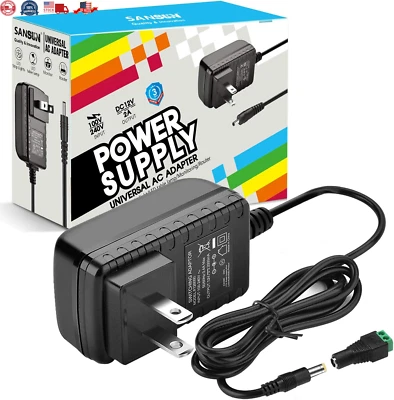 12V 2A Power Supply, AC 120V to DC12V 5.5x2.1mm Jack Converter, 12 Volt LED Driv - Image 1 of 4