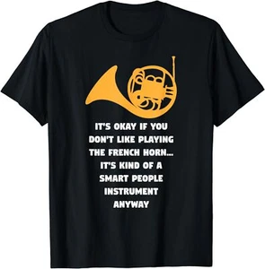NEW LIMITED Playing The French Horn Funny French Horn Player T-Shirt - Bild 1 von 3