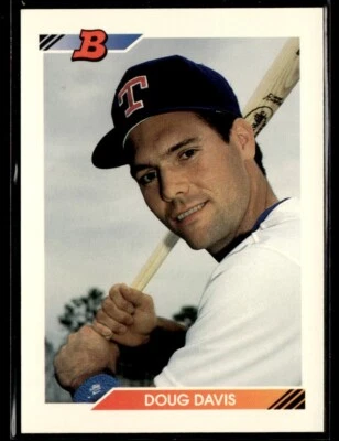 1992 Bowman #490 Doug Davis Rookie Texas Rangers - Image 1 of 2
