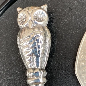 925 Solid Silver Wise Owl Bookmark DOUBLE SIDED - Gift Boxed - Picture 1 of 10
