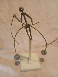 Antique Pendulum Balance Ball Art Metal Doug Daneliak Kinetic Sculpture - Picture 1 of 23
