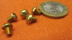 Brass Round Head Machine Screw Slotted 6-32 x 3/16" Length, 100 pcs - Picture 1 of 9