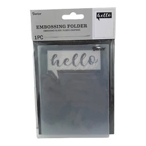 Darice Embossing Folder Hello Talk Bubble 4.25 x 5.75 - Picture 1 of 4