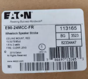 Eaton Wheelock (E90-24MCC-FR) strobo altoparlante montaggio a soffitto - Foto 1 di 2