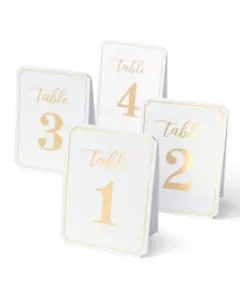 Goldfolie Tisch Anzahl Zelte - Tische 1-25 - Bild 1 von 1