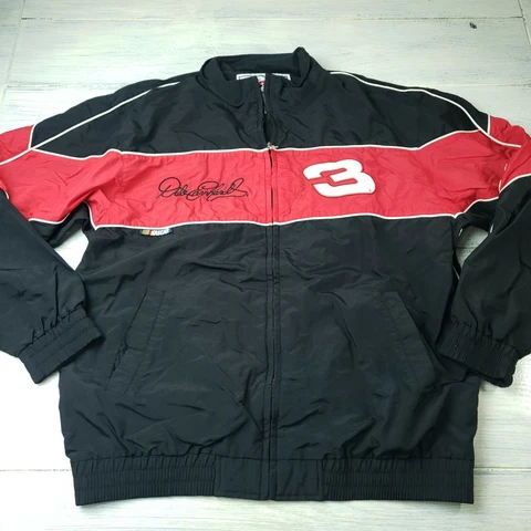 Chase Authentics Dale Earnhardt Sr #3 Lightweight Wind Breaker Spellout Sz Med M Cover