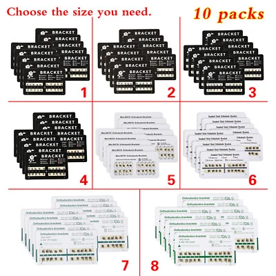 Dental bretelle attacchi ortodontici Mini/Standard Roth/MBT Slot 022 Hooks CE